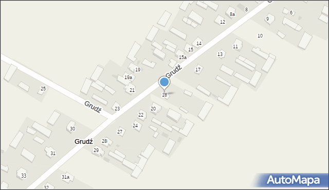 Grudź, Grudź, 18, mapa Grudź