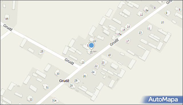 Grudź, Grudź, 21, mapa Grudź