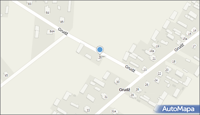 Grudź, Grudź, 25, mapa Grudź