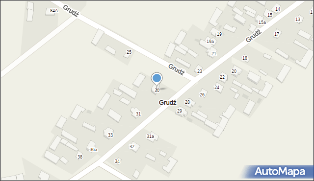 Grudź, Grudź, 30, mapa Grudź