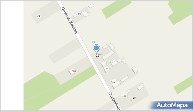 Grudzeń-Kolonia, Grudzeń-Kolonia, 22A, mapa Grudzeń-Kolonia