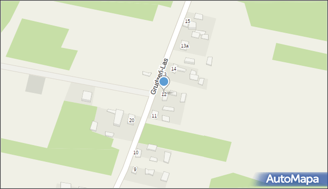Grudzeń-Las, Grudzeń-Las, 12, mapa Grudzeń-Las