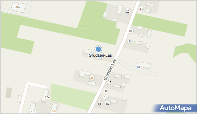 Grudzeń-Las, Grudzeń-Las, 7a, mapa Grudzeń-Las