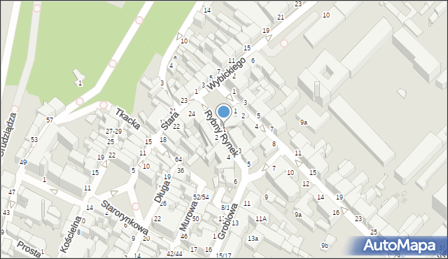 Grudziądz, Groblowa, 1, mapa Grudziądza