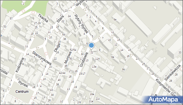 Grudziądz, Groblowa, 11, mapa Grudziądza