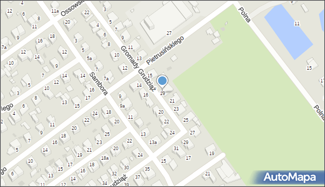 Grudziądz, Gromady Grudziąż, 19, mapa Grudziądza