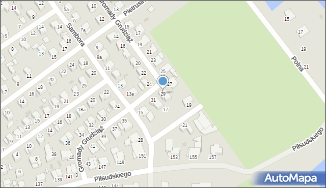 Grudziądz, Gromady Grudziąż, 29, mapa Grudziądza