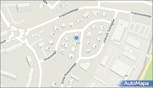 Grudziądz, Grota-Roweckiego Stefana, gen., 4, mapa Grudziądza