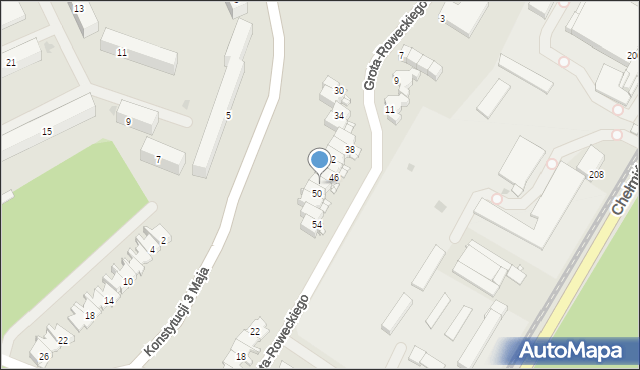 Grudziądz, Grota-Roweckiego Stefana, gen., 48, mapa Grudziądza