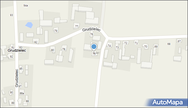 Grudzielec, Grudzielec, 75, mapa Grudzielec