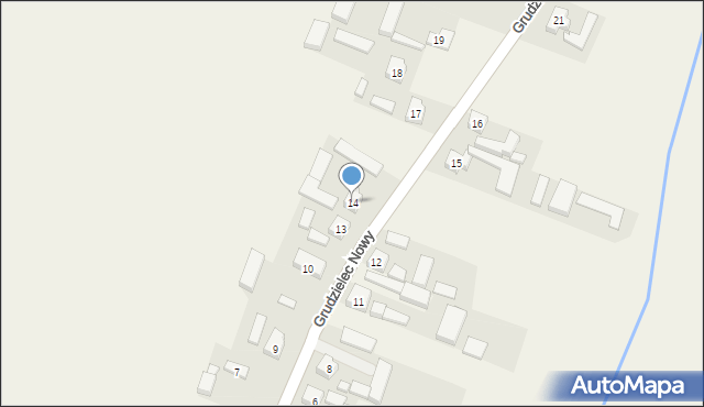 Grudzielec Nowy, Grudzielec Nowy, 14, mapa Grudzielec Nowy