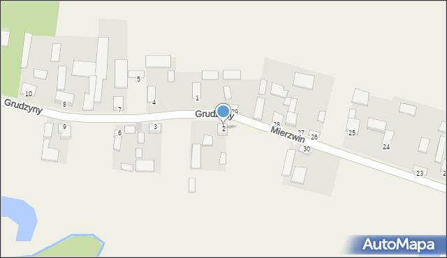 Grudzyny, Grudzyny, 2, mapa Grudzyny