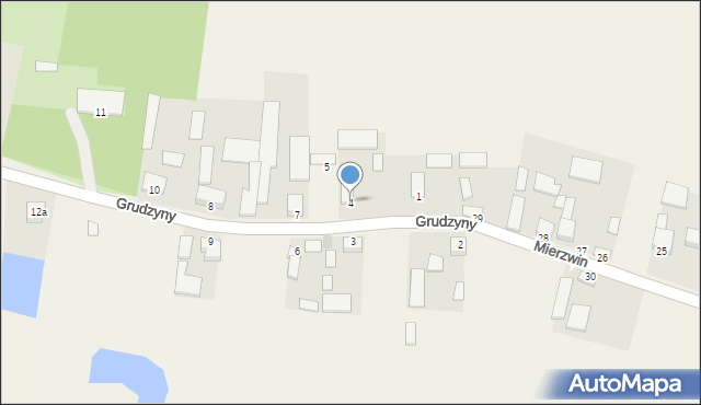 Grudzyny, Grudzyny, 4, mapa Grudzyny