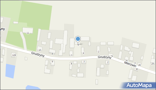 Grudzyny, Grudzyny, 5, mapa Grudzyny