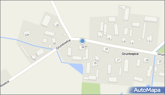 Gruntowice, Gruntowice, 14, mapa Gruntowice