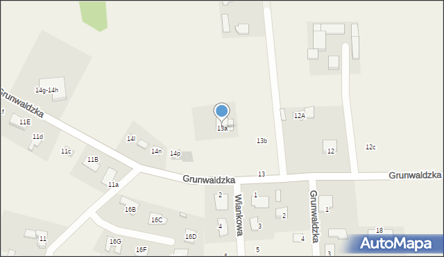 Grunwald, Grunwald, 13a, mapa Grunwald