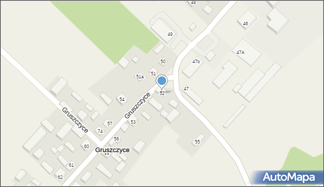 Gruszczyce, Gruszczyce, 52, mapa Gruszczyce