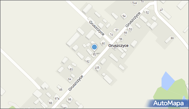 Gruszczyce, Gruszczyce, 61, mapa Gruszczyce