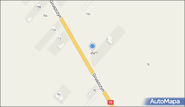 Gruszczyn, Gruszczyn, 80a, mapa Gruszczyn