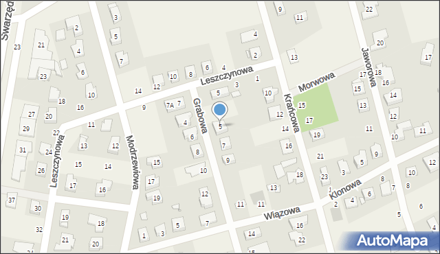 Gruszczyn, Grabowa, 5, mapa Gruszczyn