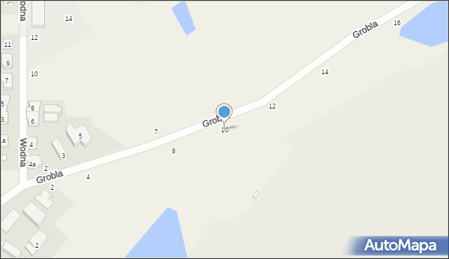 Gruszczyn, Grobla, 10, mapa Gruszczyn