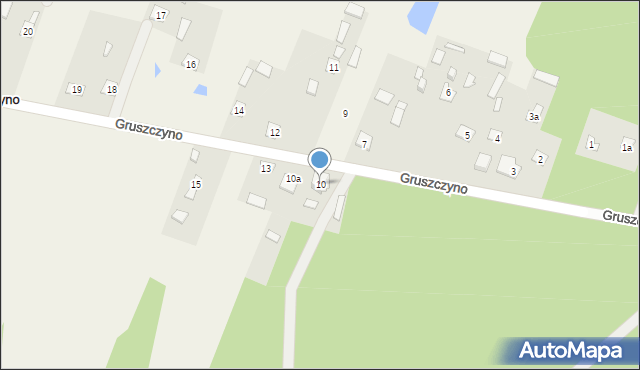 Gruszczyno, Gruszczyno, 10, mapa Gruszczyno