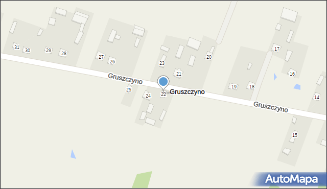 Gruszczyno, Gruszczyno, 22, mapa Gruszczyno