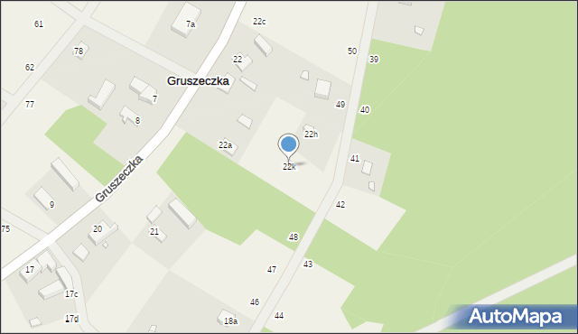 Gruszeczka, Gruszeczka, 22k, mapa Gruszeczka