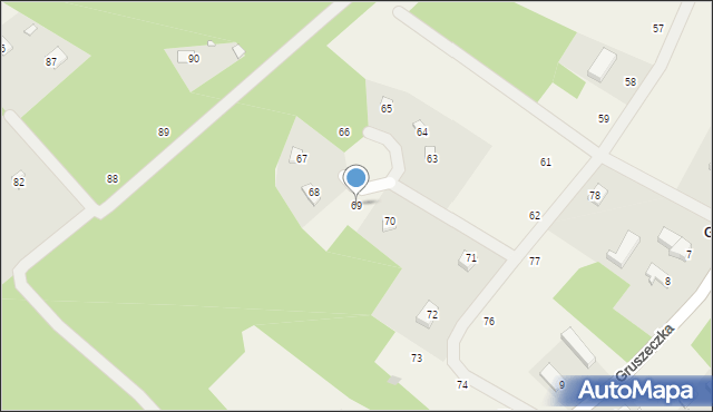 Gruszeczka, Gruszeczka, 69, mapa Gruszeczka