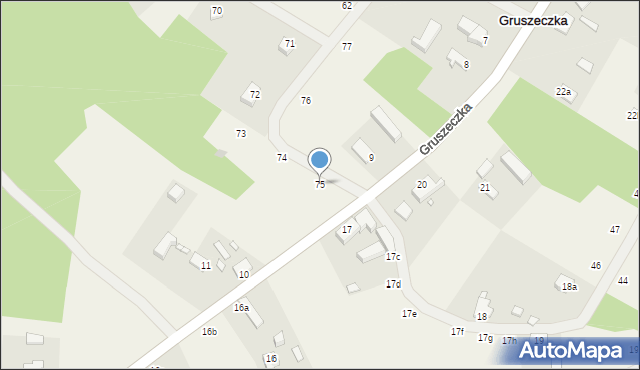 Gruszeczka, Gruszeczka, 75, mapa Gruszeczka
