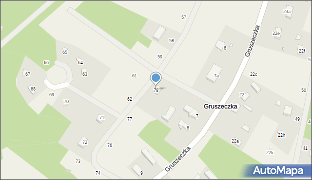 Gruszeczka, Gruszeczka, 78, mapa Gruszeczka