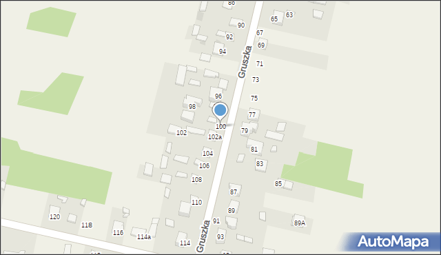 Gruszka, Gruszka, 100, mapa Gruszka