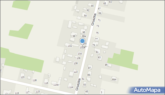 Gruszka, Gruszka, 102a, mapa Gruszka