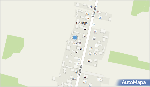 Gruszka, Gruszka, 38A, mapa Gruszka