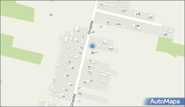 Gruszka, Gruszka, 55, mapa Gruszka