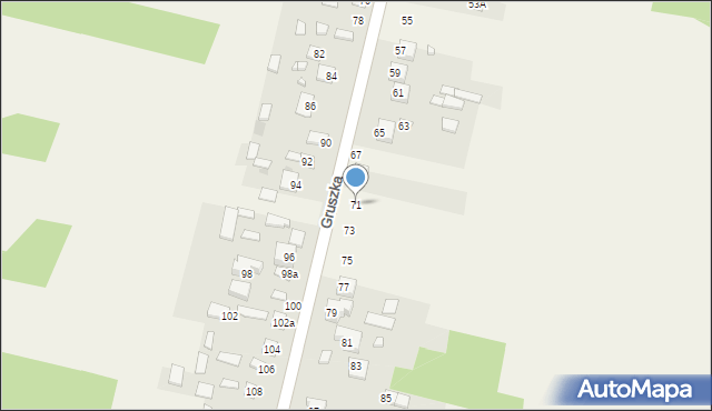 Gruszka, Gruszka, 71, mapa Gruszka