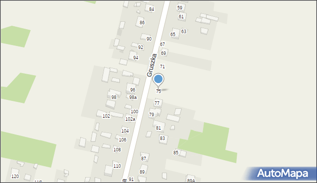 Gruszka, Gruszka, 75, mapa Gruszka
