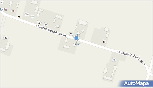 Gruszka Duża-Kolonia, Gruszka Duża-Kolonia, 57A, mapa Gruszka Duża-Kolonia