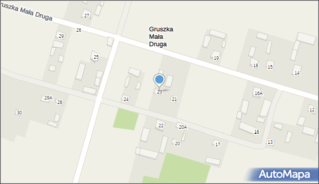 Gruszka Mała Druga, Gruszka Mała Druga, 23, mapa Gruszka Mała Druga