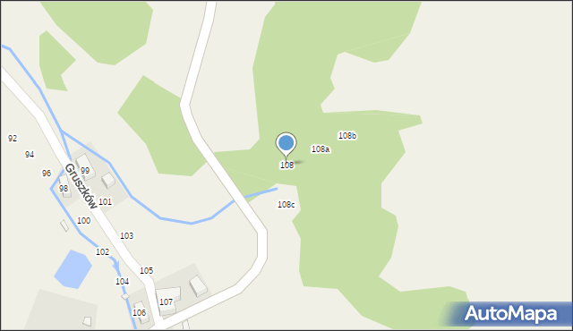Gruszków, Gruszków, 108, mapa Gruszków