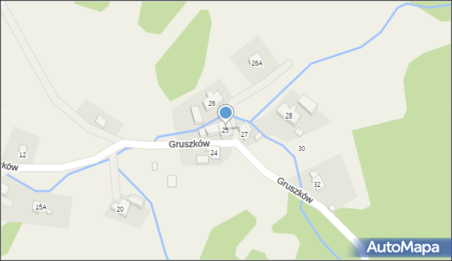 Gruszków, Gruszków, 25, mapa Gruszków