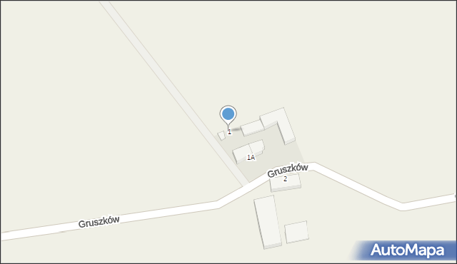 Gruszków, Gruszków, 1, mapa Gruszków