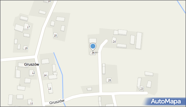 Gruszów, Gruszów, 25, mapa Gruszów