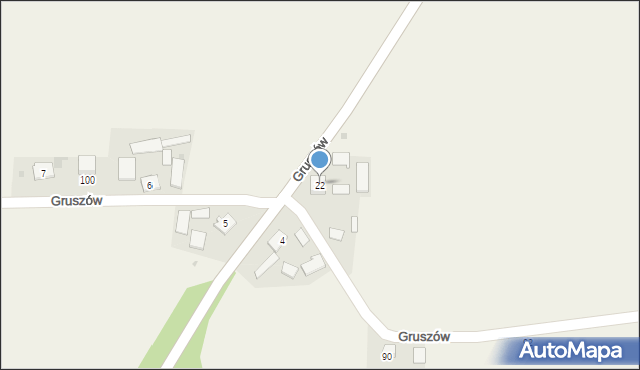 Gruszów, Gruszów, 22, mapa Gruszów