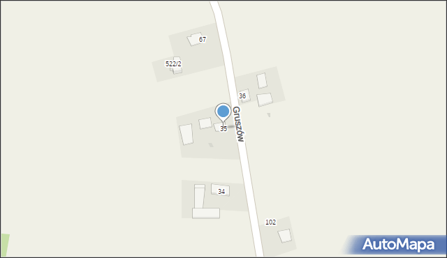 Gruszów, Gruszów, 35, mapa Gruszów