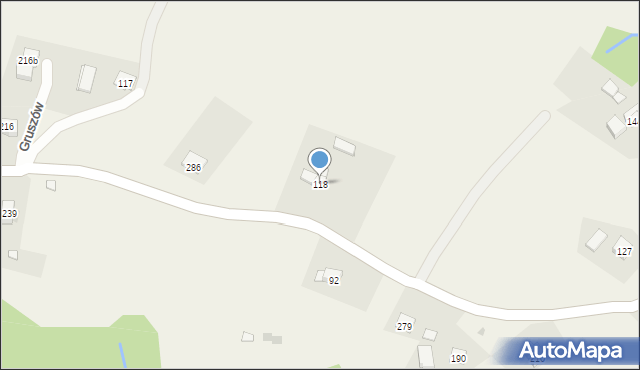 Gruszów, Gruszów, 118, mapa Gruszów