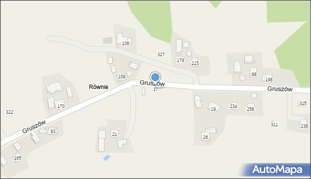 Gruszów, Gruszów, 17, mapa Gruszów