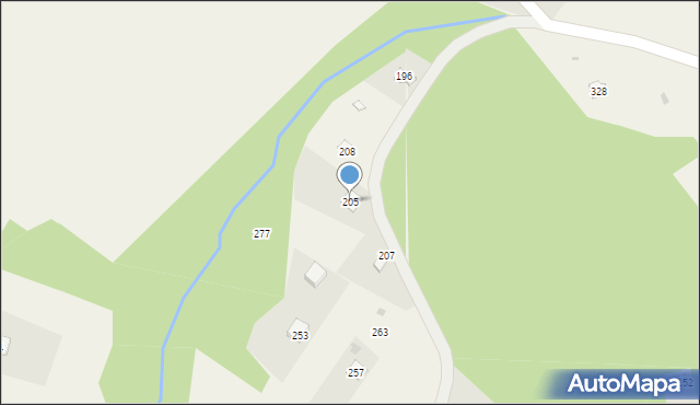 Gruszów, Gruszów, 205, mapa Gruszów