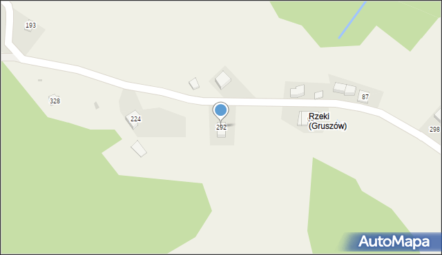 Gruszów, Gruszów, 292, mapa Gruszów