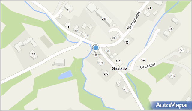 Gruszów, Gruszów, 98, mapa Gruszów